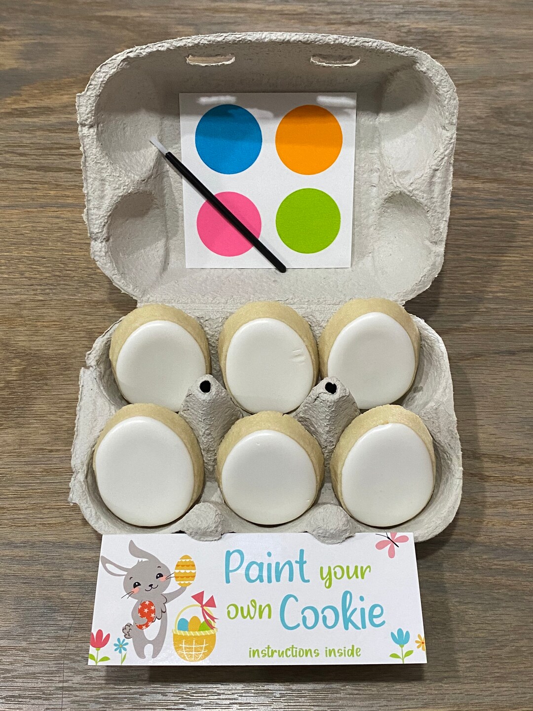 Paint Your Own Easter Sugar Cookie, Pyo Easter Egg, Custom Cookies