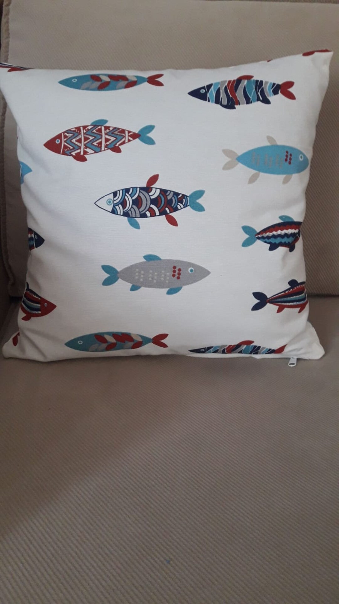 Fish Pillow Case / Animal Print Pillow Cover/ White Pillow Etsy