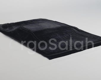 Alfombrilla de oración ergonómica y acolchada ErgoSalah con cojín para rodillas | Negra