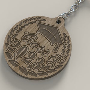Class of 2023 Keychain svg. Digital files for Glowforge and Laser Cutters.DIY