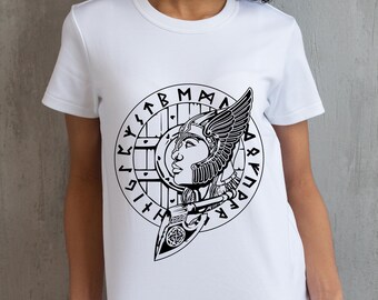Valkyrie Viking Warrior SVG: Laser Cut Stencil (Digital File)