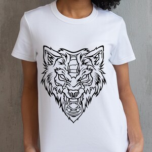 Wolf svg. Digital file for laser engraving, printing, wall decor. DIY