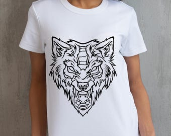 Wolf svg. Digitale Datei für Lasergravur, Druck, Wanddekor. Zum Selbermachen