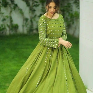 anarkali dress with belt
