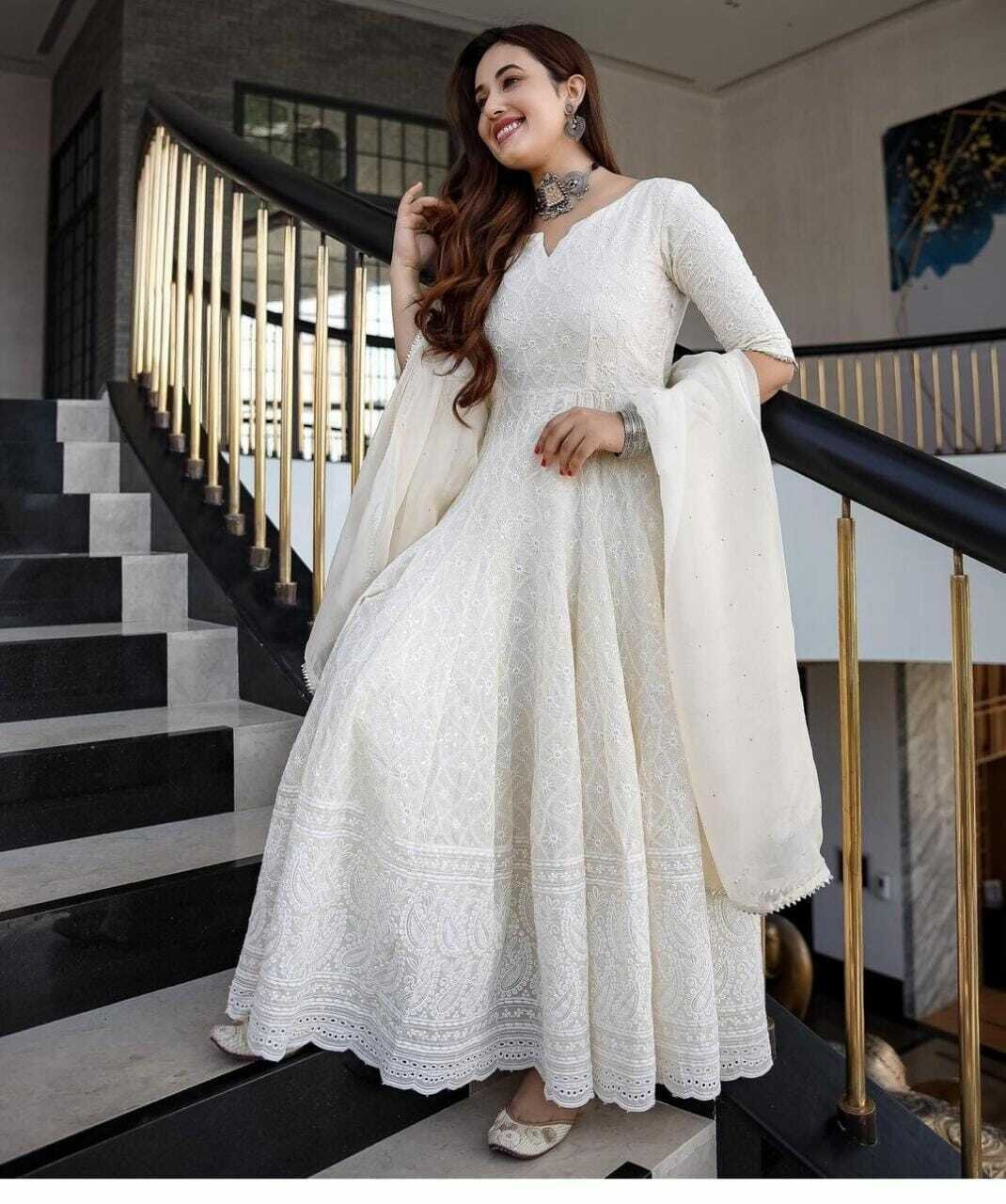 dupattas for long frocks