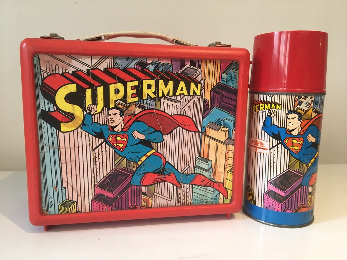 Superman Lunchbox Sale Vintage Lunchbox Rare Plastic Etsy
