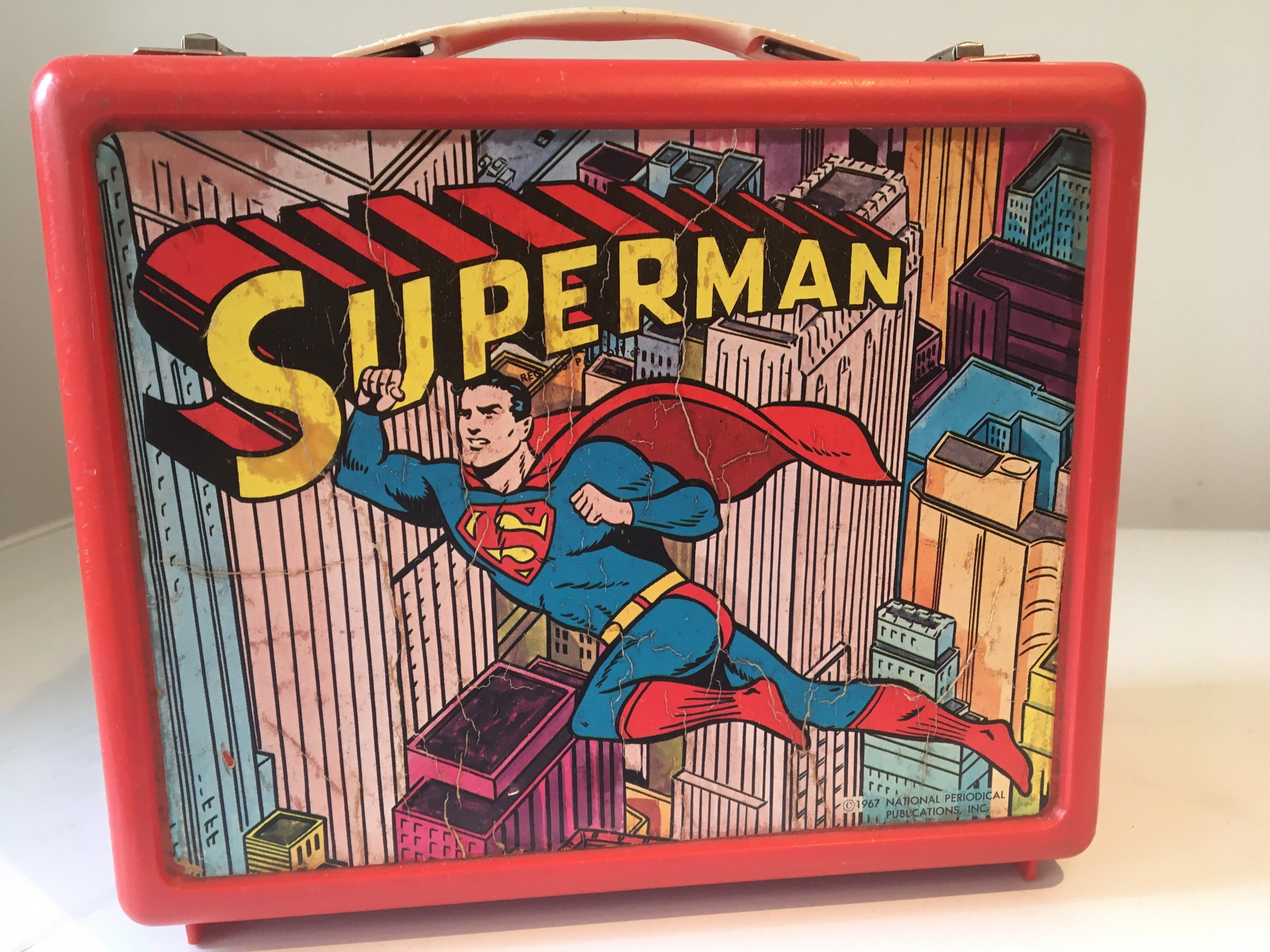 Superman lunchbox sale vintage lunchbox rare plastic Etsy