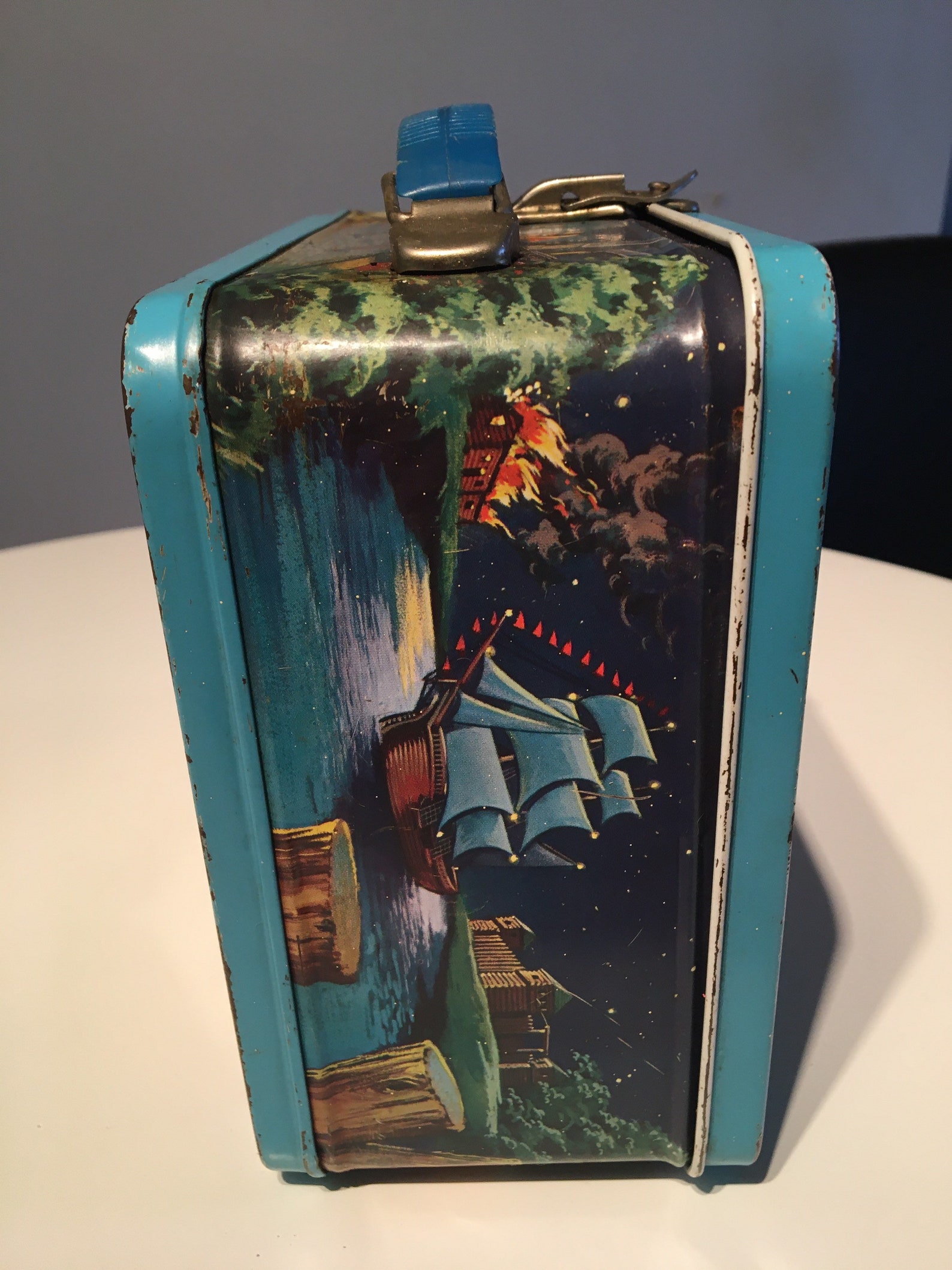 1950s vintage lunchbox monorail rare metal lunchbox Etsy