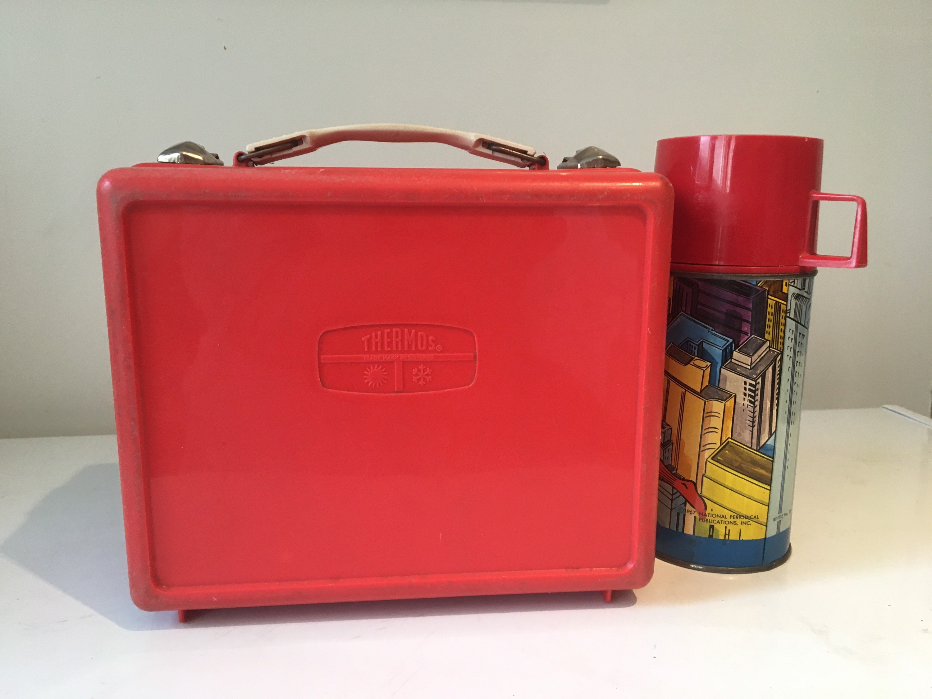 Superman lunchbox sale vintage lunchbox rare plastic Etsy