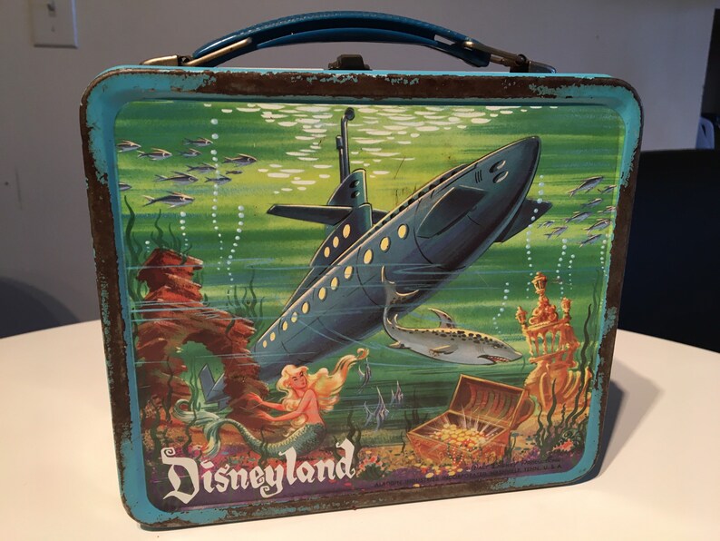 1950s vintage lunchbox monorail rare metal lunchbox Etsy