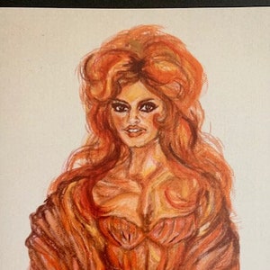 Cartão de felicitações em branco Bridget Bardot