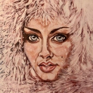 Tarjeta navideña única, pintura acrílica, sobre a juego, Siberia, tema de invierno