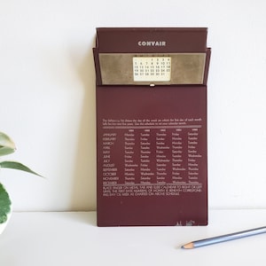 Convair Calendar Clipboard