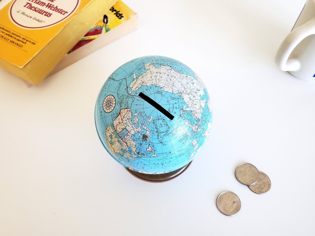 Ohio Art Globe Bank Etsy