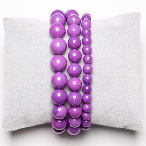 Bracelet Phosphosiderite RARE in natural pearls 6/8/10/ mm 19 cm (Adjustable) smooth and round semi-precious stone