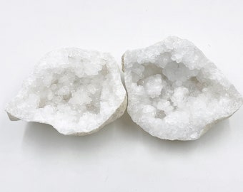 Géode Quartz Blanc AAA 1,5 KG ,Géodes de Cristal de Roche amas de cristal en pierre naturelle semi précieuse