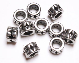 Stainless steel separator charm, separator bead, washer interlayer bead