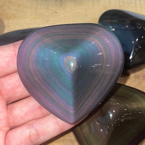 Celestial Eye Obsidian Heart AAA 40-250 Grams, celestial eye obsidian stone, Celestial Eye obsidian decoration