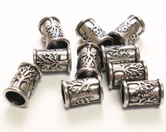 Set of 3/10 Stainless Steel Tree of Life Charm, Bracelet Charm, Pendant Charm, Spacer Bead