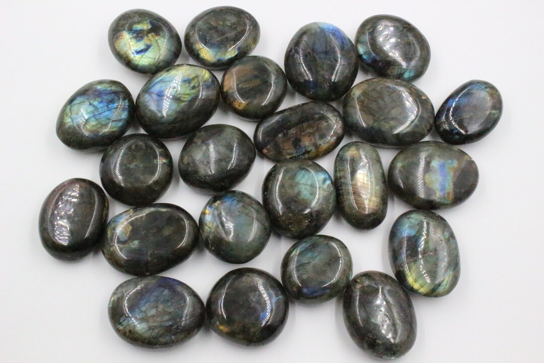 Labradorite Reflet Galet en Labradorite reflet Jaune, Bleu, Multicolore, Arc-En-Ciel ...