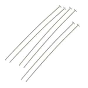 100 Silver Steel Flat Studs for Earring Making
