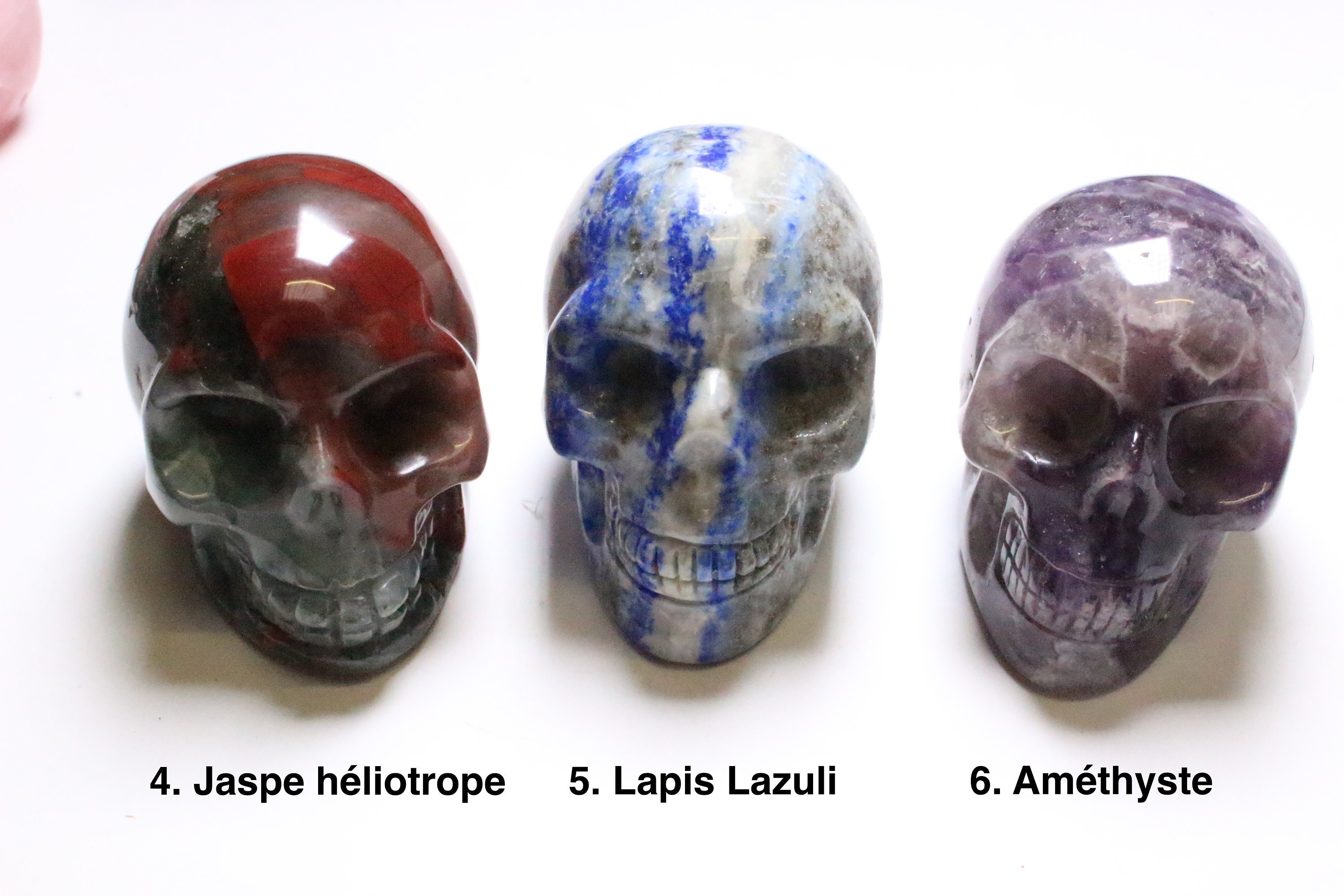 5 Perles Tête De Mort Turquoise Synthétique 20mm - Pour Création Bijoux