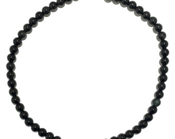 Obsidian Necklace Celestial Eye natural pearl 6mm 8mm 10mm round smooth semi-precious