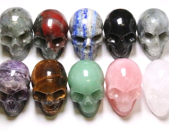 Natural stone skull, crystal skull