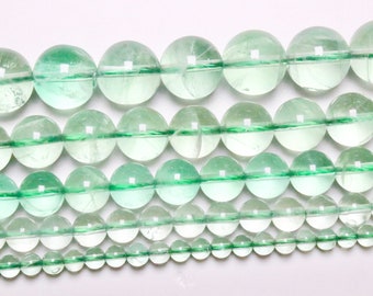 Perle Fluorite verte 90 perles naturelles en 4mm 6mm(63) 8mm(48) 10mm(38) 12mm(32) fluorite pierre naturelle