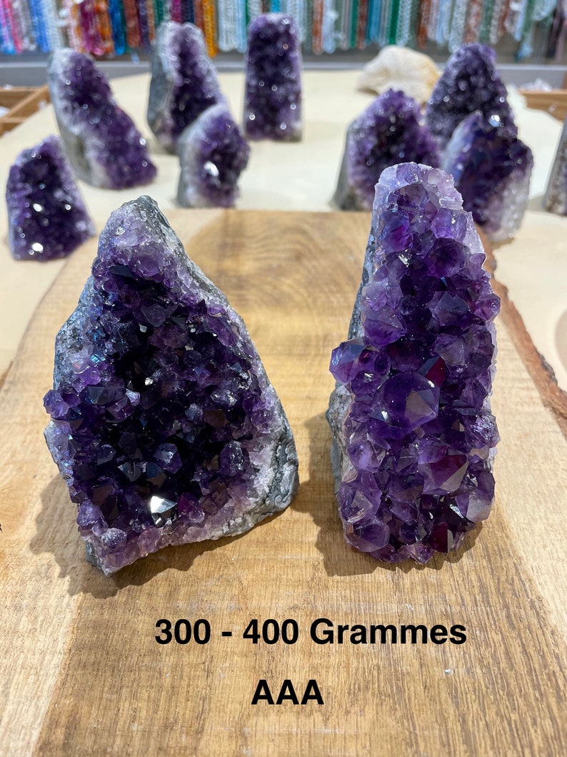 Amethyst-Geode AAA 300-1300 g, Amethyst-Druse aus natürlichem Halbedelstein Amethyst Roher großer Amethyst 300 - 400 Grammes