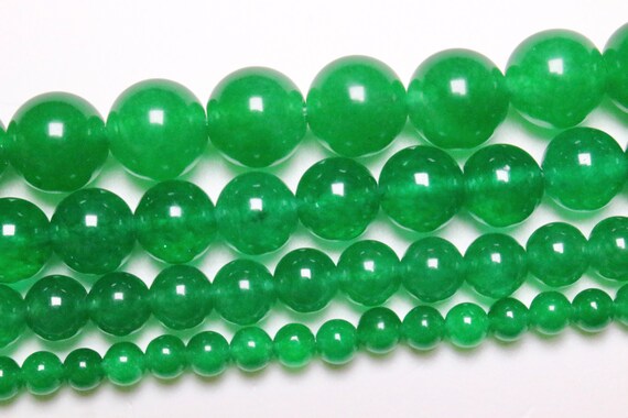 Green Agate Pearl 90 natural pearls in 4mm 6mm 63 8mm 48 10mm 38 in semi precious smooth round natural stone