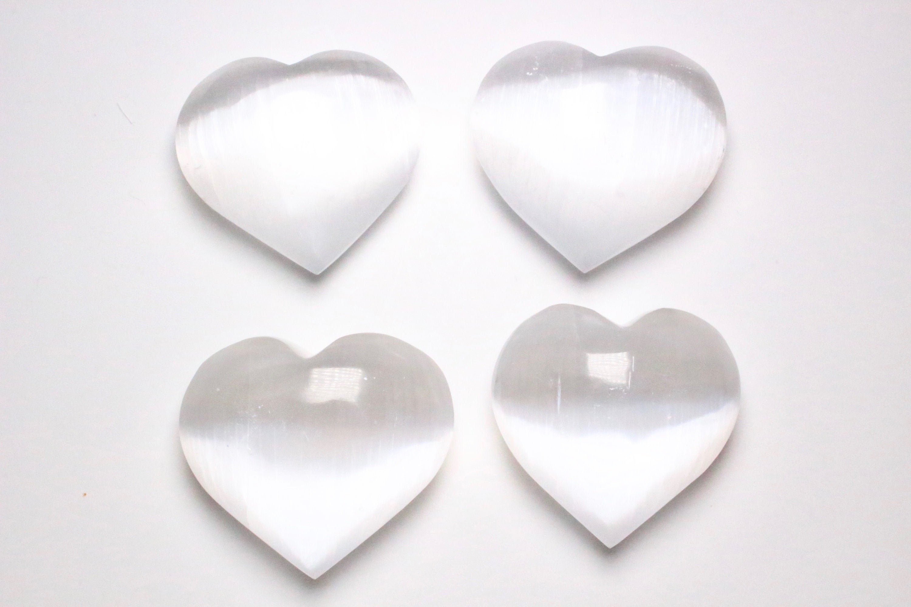 Coeur en Sélénite 70 - 80 mm Pierre Naturelle