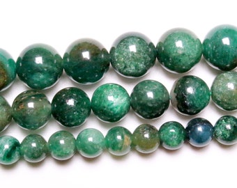 Perle Fuchsite 63 perles naturelles en 6mm 8mm(48) 10mm(38) 12mm(32) pierre naturelle