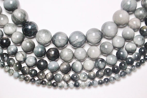 Cat's Eye Quartz Pearl 90 Natural Beads in 4mm 6mm(63) 8mm(48
