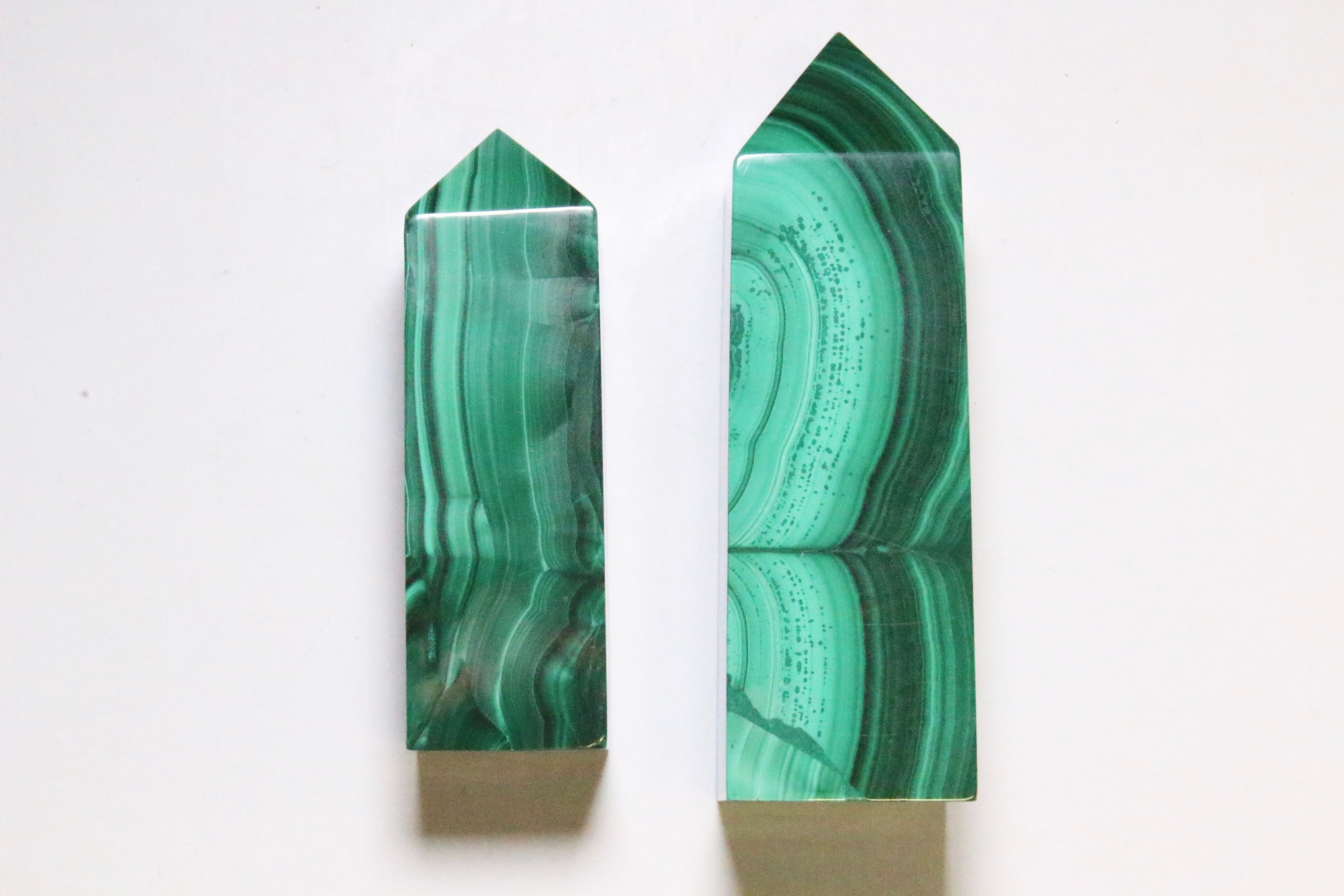 Pointe Malachite Naturelle, Tour Malachite Qualité Aaa