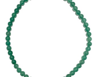 Groene Aventurijn ketting in natuursteen 4mm 6mm 8mm 10mm gladde ronde halfedelsteen