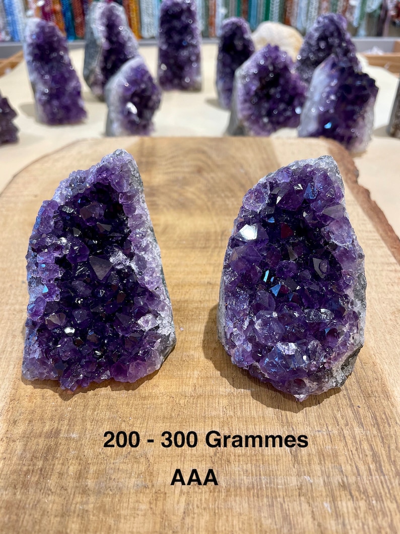 Amethyst geode AAA 300-1300g, Amethyst druse in natural semi precious amethyst stone Raw large amethyst 200 - 300 Grammes