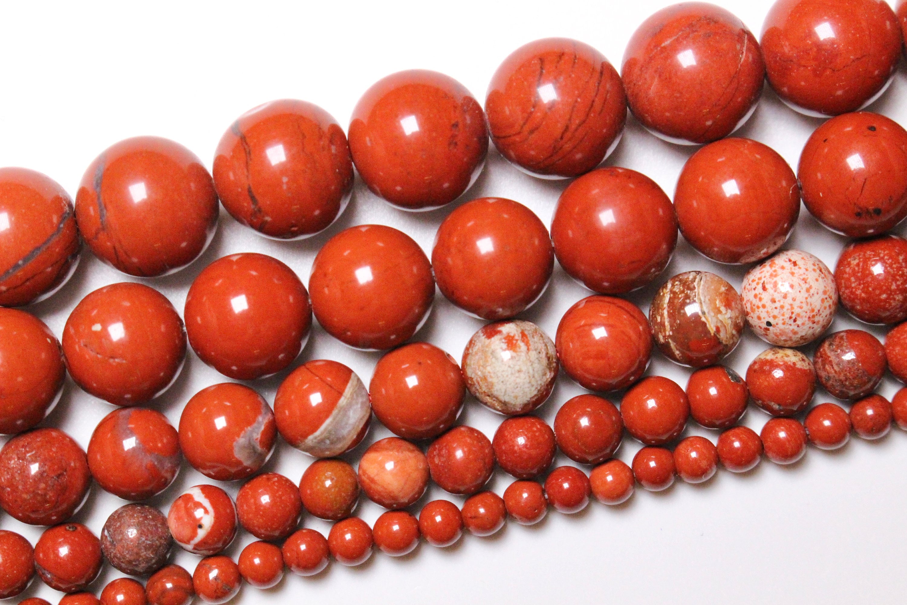 Pearl Red Jasper Natural Pearls in 4mm 6mm63 8mm48 - Etsy Norway