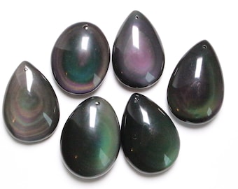 AAA Celestial Eye Obsidian pendant in drop-shaped semi-precious stone