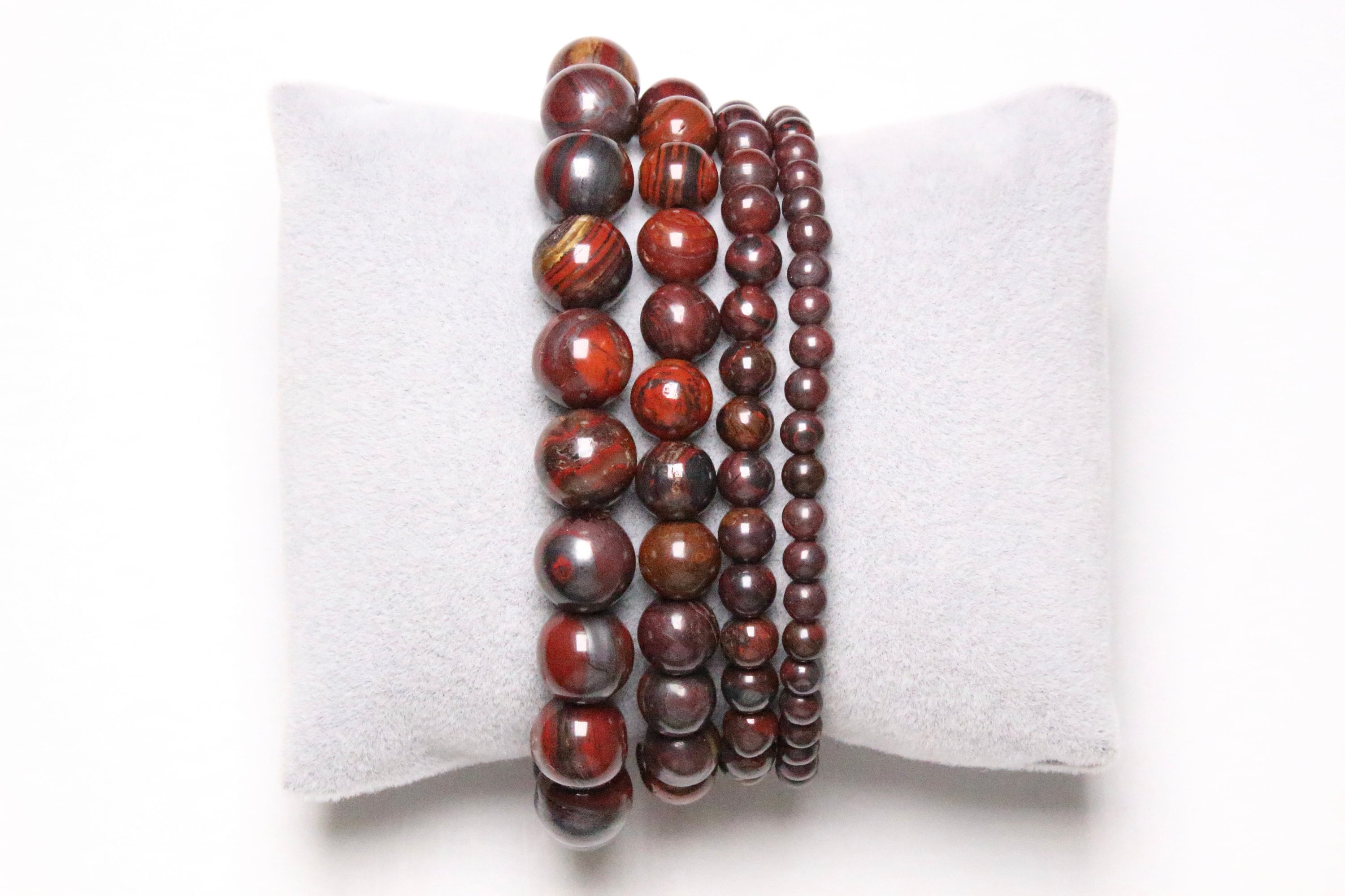 Iron Eye Bracelet in natural pearls 4/6/8/10/12 mm 19 cm (Adjustable) smooth and round semi-precious stone