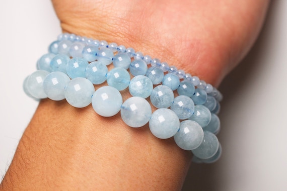 Natural aquamarine shop bracelet