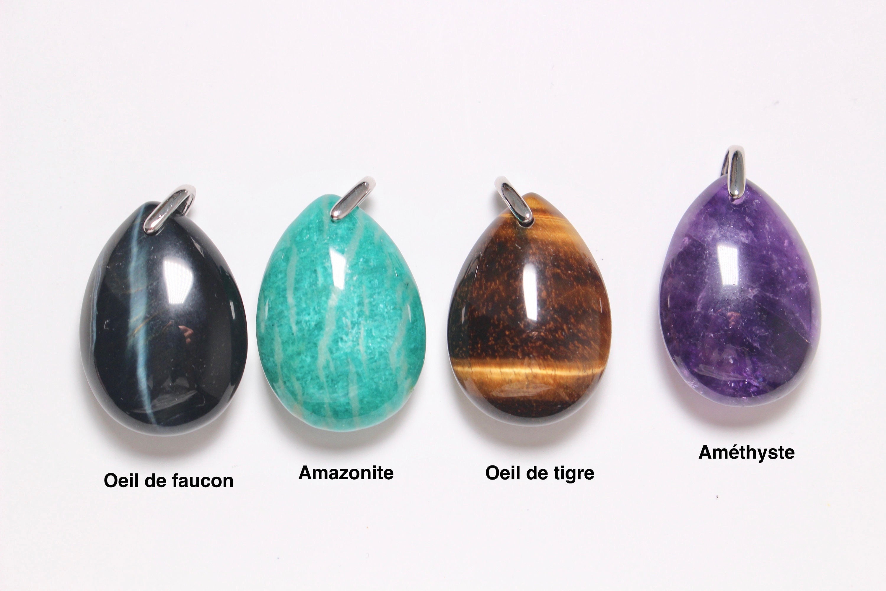 Colgante De Collar De Amazonita - Joyería De Piedra Perforada