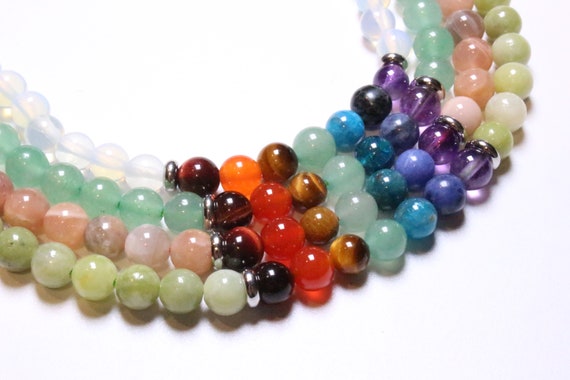 7 Chakras Natural Pearl Necklace 6 Mm 