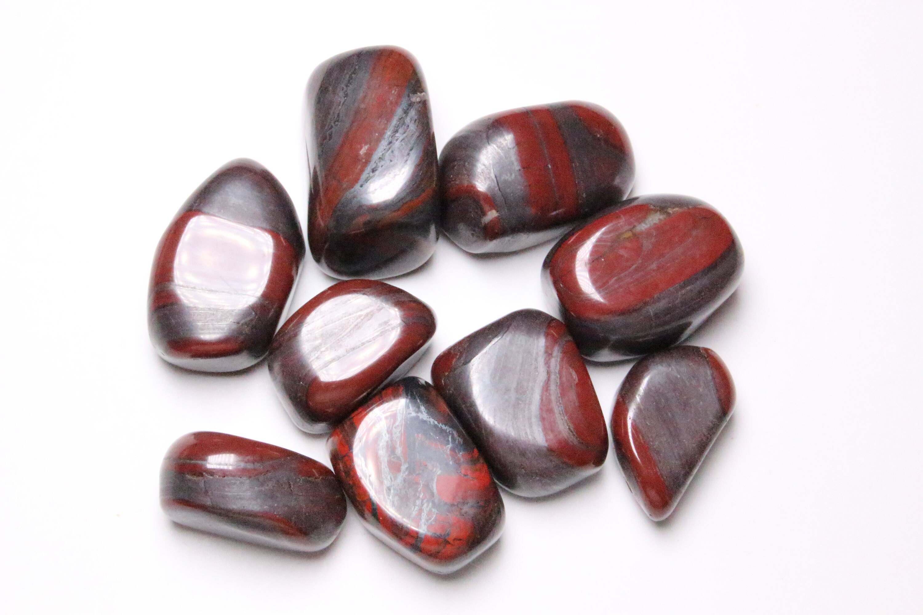 Pierre Roulée en Oeil de Fer 200G Pierre Naturelle Semi-Précieuse