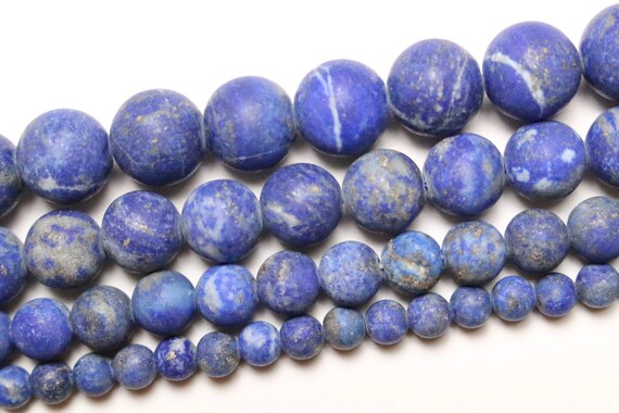 Pearl Lapis Lazuli Matte 90 Natural Pearls in 4mm 6mm63 8mm48
