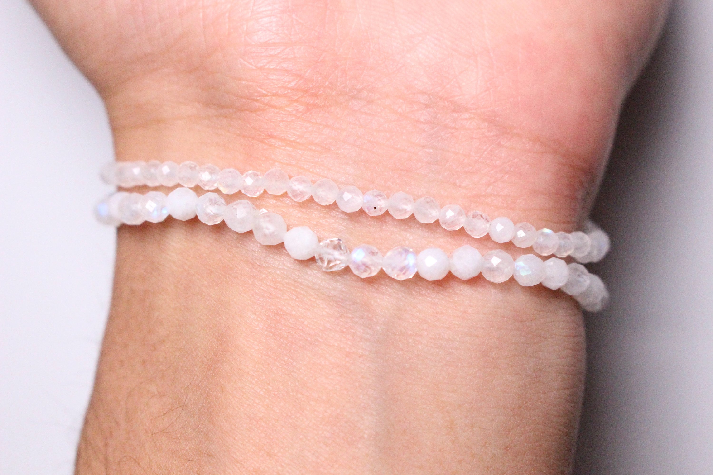 400 Perline Di Pietra Di Luna Naturale 6 Mm – Grezze E Irregolari, Foro 1 Mm, Per Gioielli Fai Da Te, Bracciali E Collane, In Scatola Regalo - 3