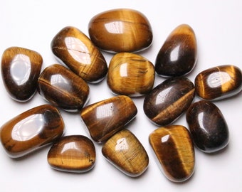 Stone rolled in Tiger's Eye 200g in natural stone