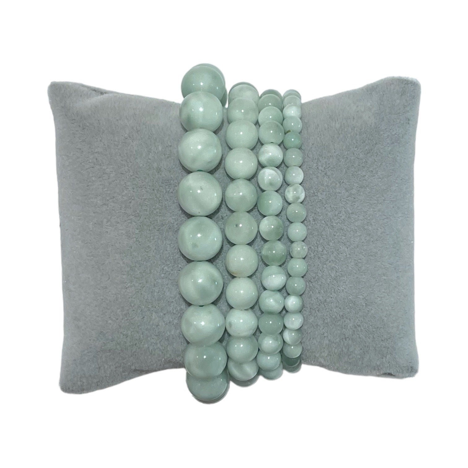 Green Moonstone-Garnierite Bracelet