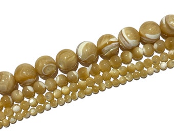 Collier De Perles En Nacre - 24 Palets 14-15mm Couleur Corail/pêche - Longueur ~39cm - Neuf