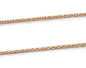 Gold-plated stainless steel chain with curb link 45/50/60 cm - hypoallergenic